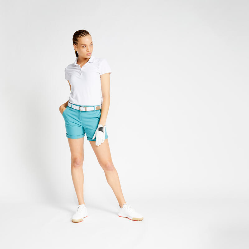 Damen Golf Shorts - MW500 blau/grau 