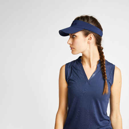 Polo Golf Mujer Ultralight Azul Marino Sin Mangas