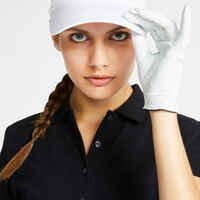 Polo golf 65% algodón Mujer Inesis MW500 negro