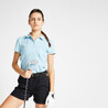 Women Golf Polo T-Shirt MW500 Turquoise