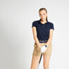 Women Golf Polo Shirt MW500 Navy Blue