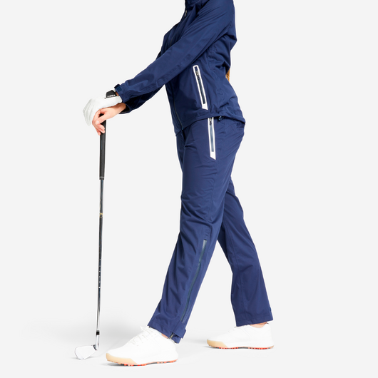 Pantalon golf imperméable femme - rw500 bleu marine