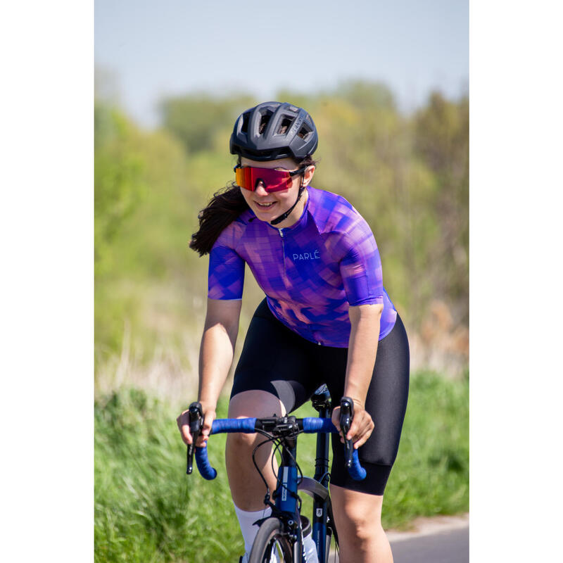Koszulka rowerowa damska PARLE fioletowa