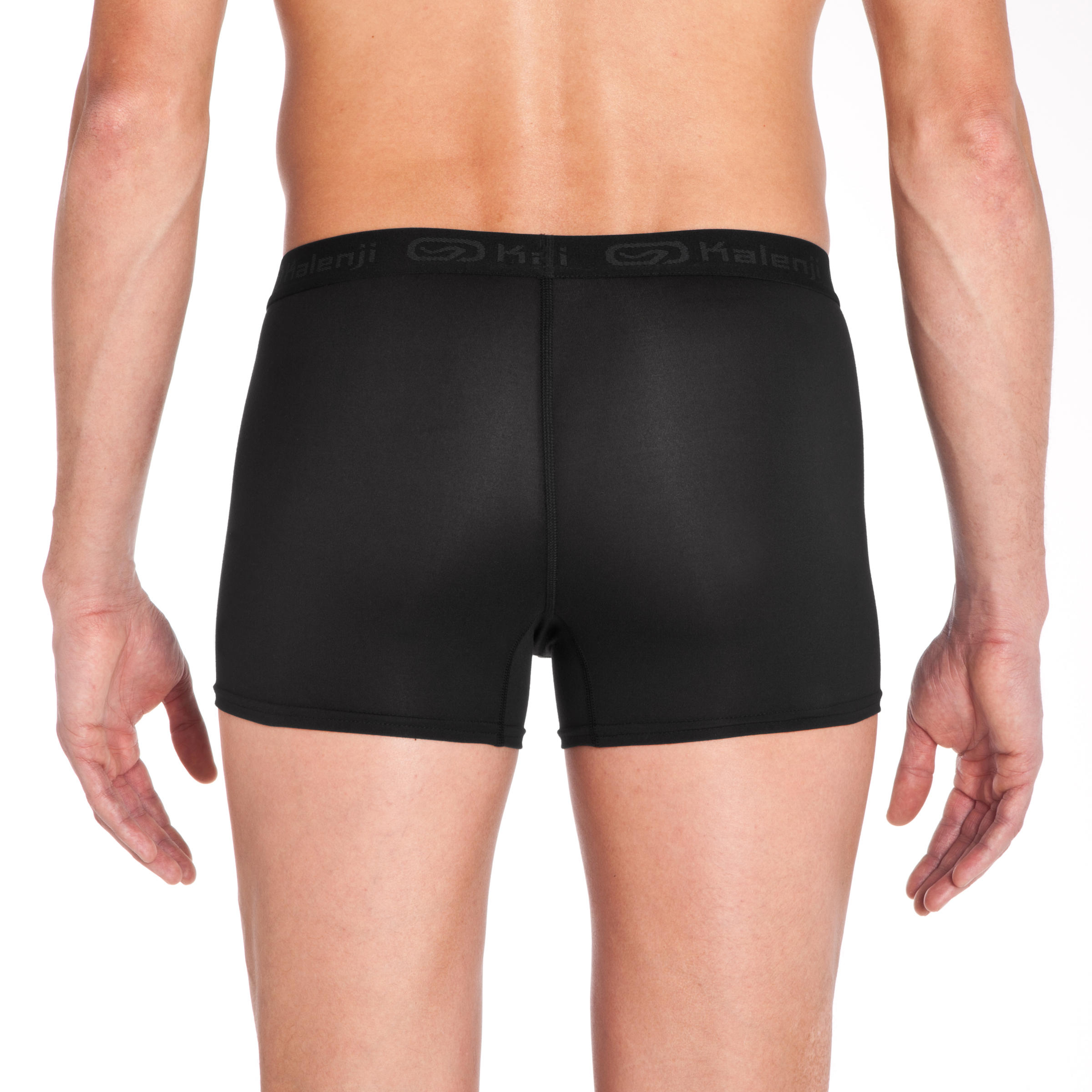 Men's breathable microfibre boxers - Black 3/4