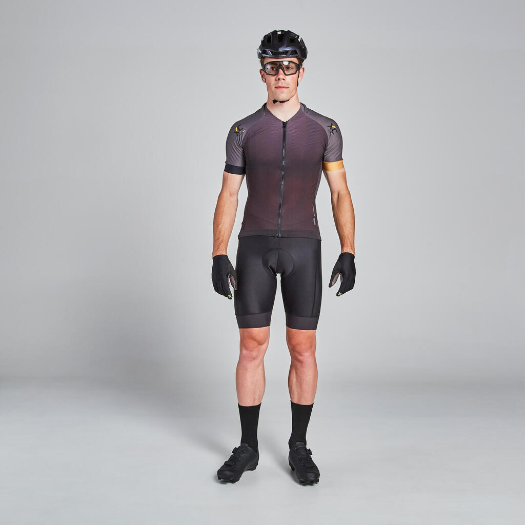 Mountain Bike Jersey XC Light - Black/Ochre