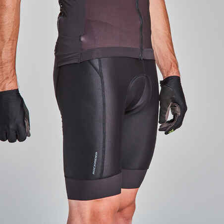 Kalnų dviratininko marškinėliai „XC Light“, juodi / ochros spalvos