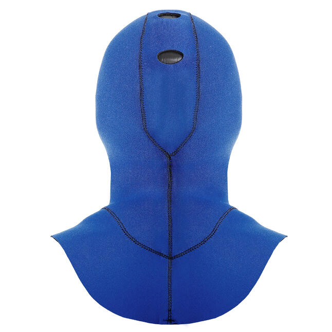 Cagoule De Plongée Néoprène Mares Bleu/Rouge - Ex-Armée Britannique - Occasion Très Bon état