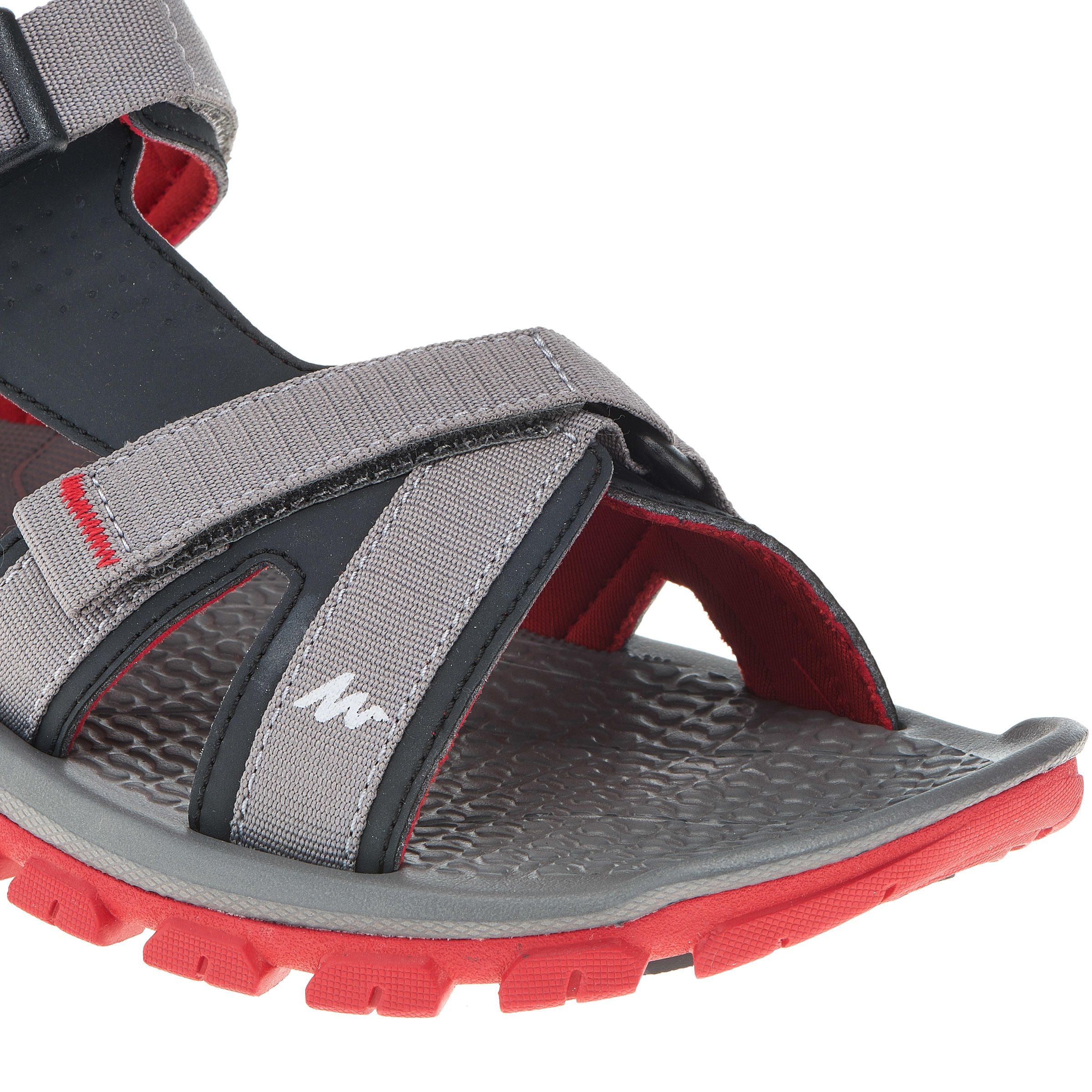 

Men's Sandals NH110 - Grey & Red -  By QUECHUA | Decathlon