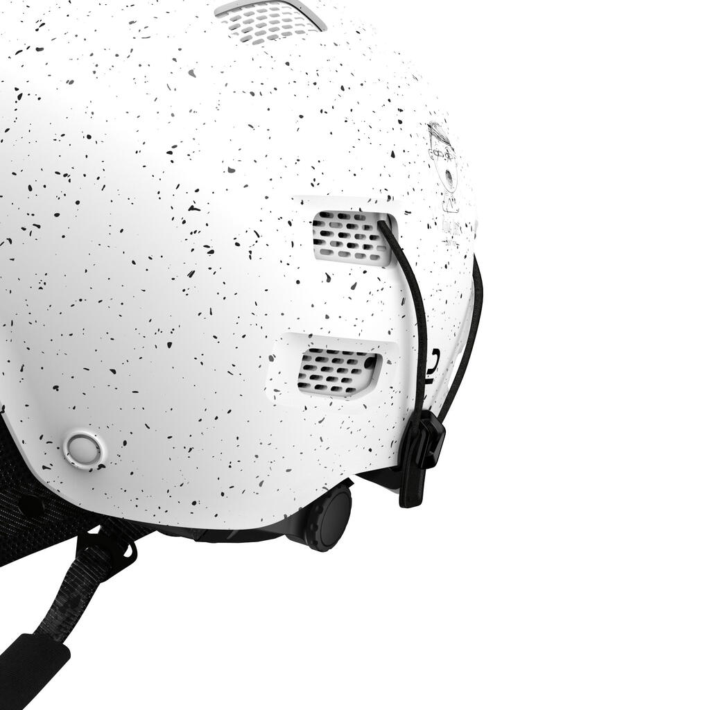 Adult/juniors ski and snowboard helmet - H-FS 300 - spotted white