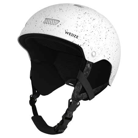 Adult/juniors ski and snowboard helmet - H-FS 300 - spotted white