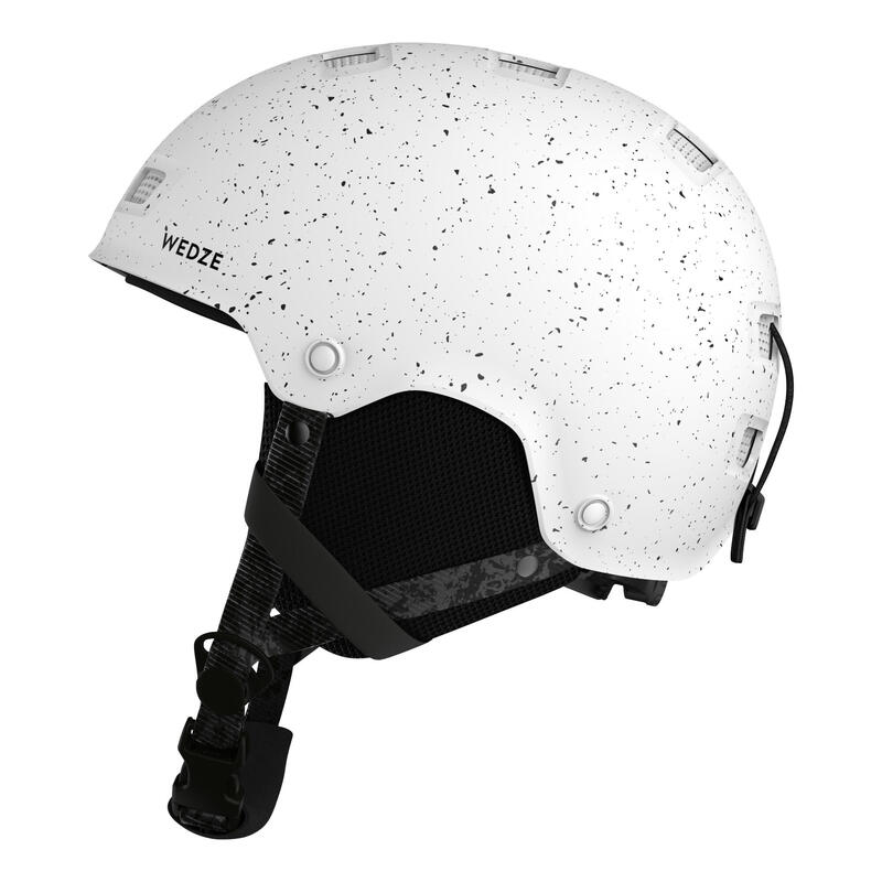 Skihelm snowboardhelm volwassenen en kinderen H-FS 300 wit met spikkels