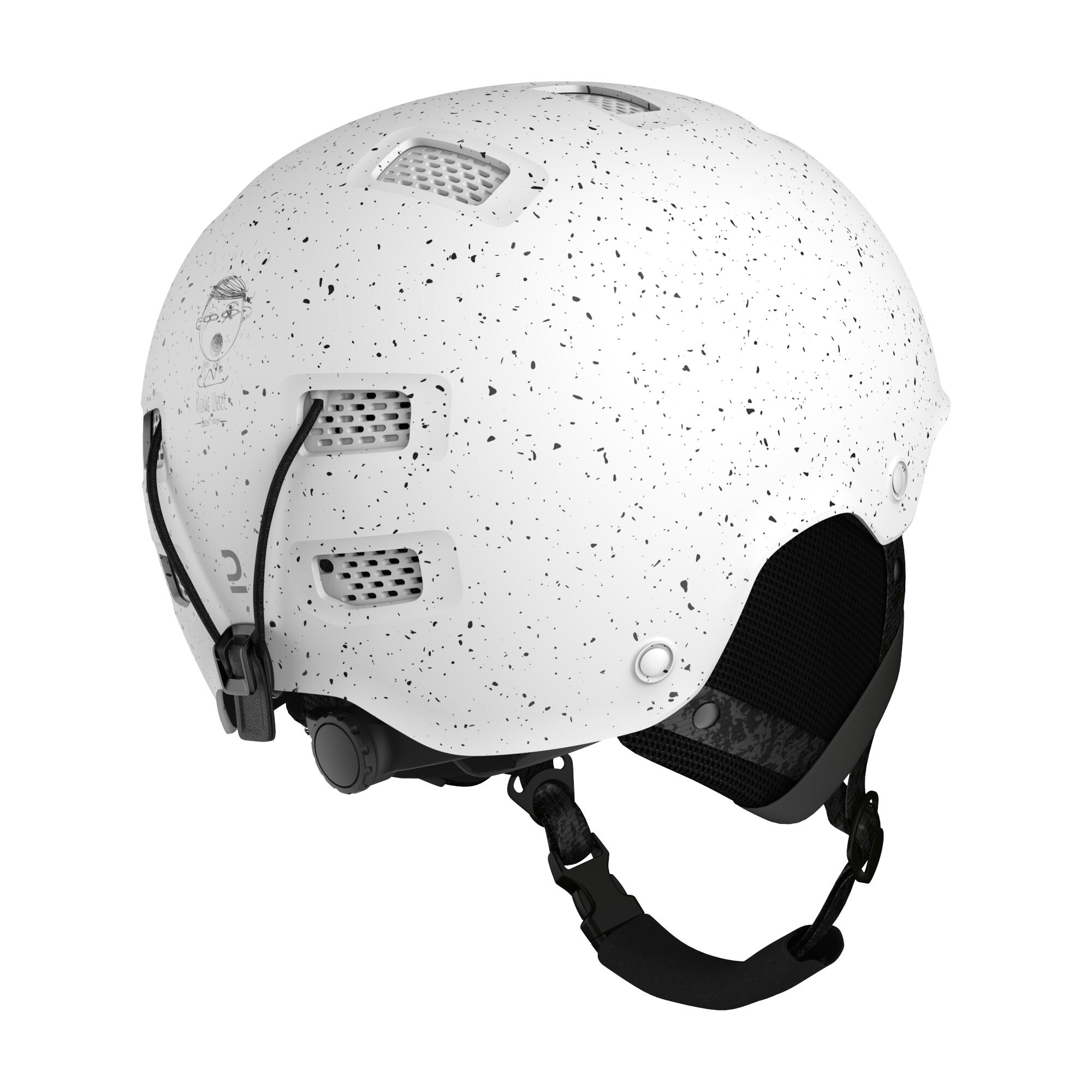 Adult/juniors ski and snowboard helmet - H-FS 300 - spotted white 5/9