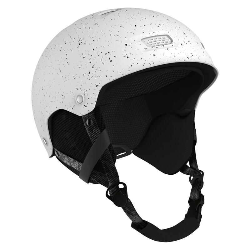 Adult/kid ski and snowboard helmet H-FS 300 spotted white