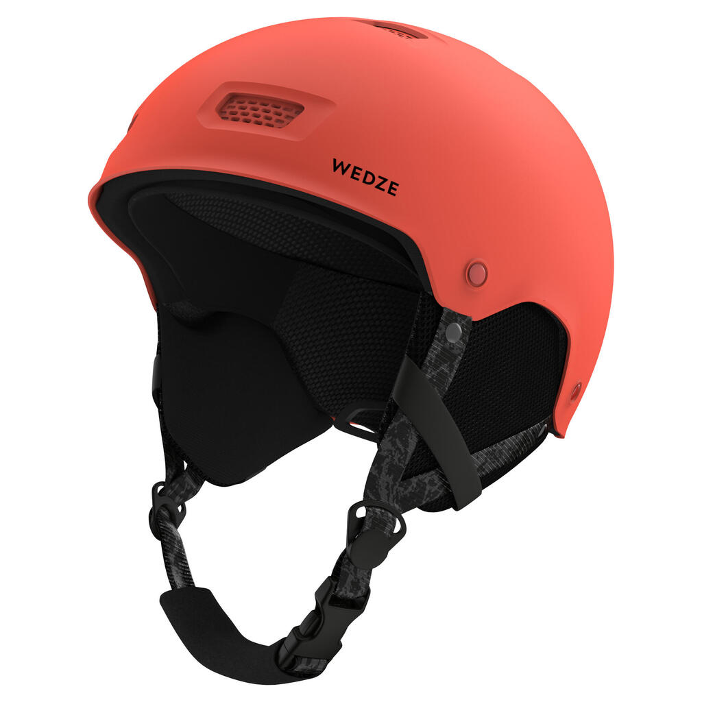 Adult/juniors ski and snowboard helmet - H-FS 300 - spotted white