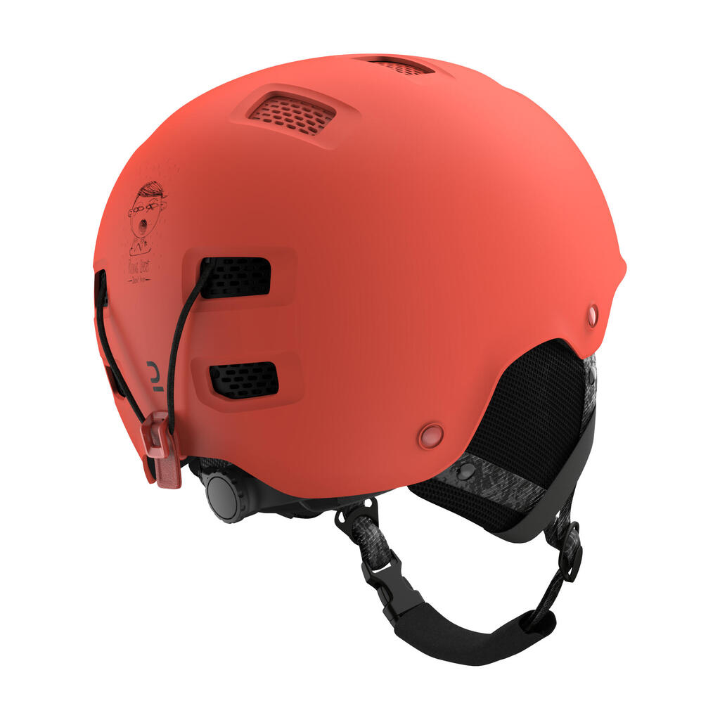 Adult/juniors ski and snowboard helmet - H-FS 300 - spotted white