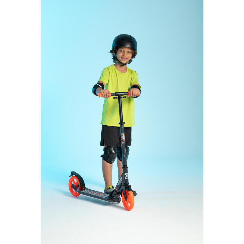 City Roller Scooter mit Ständer - Mid 7 marineblau/orange