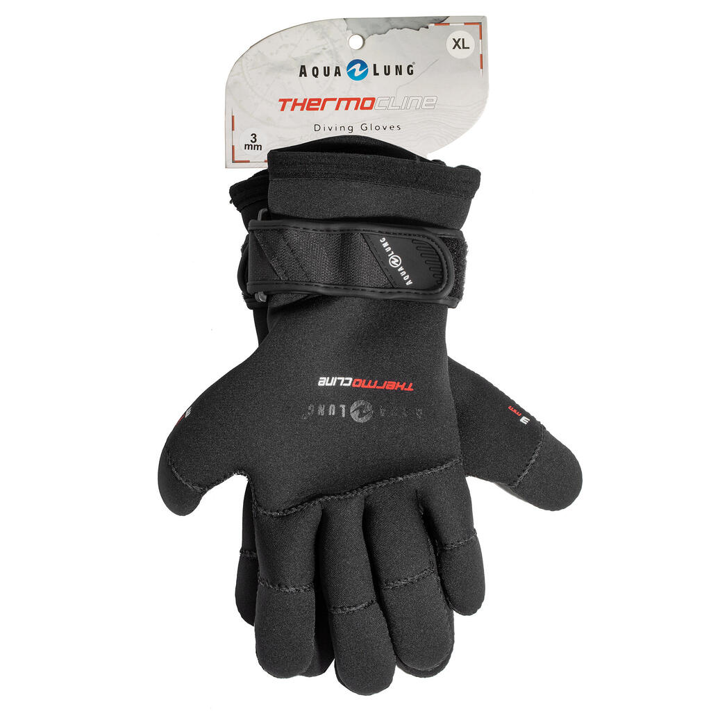 Potápačské rukavice Thermocline 3 mm čierne