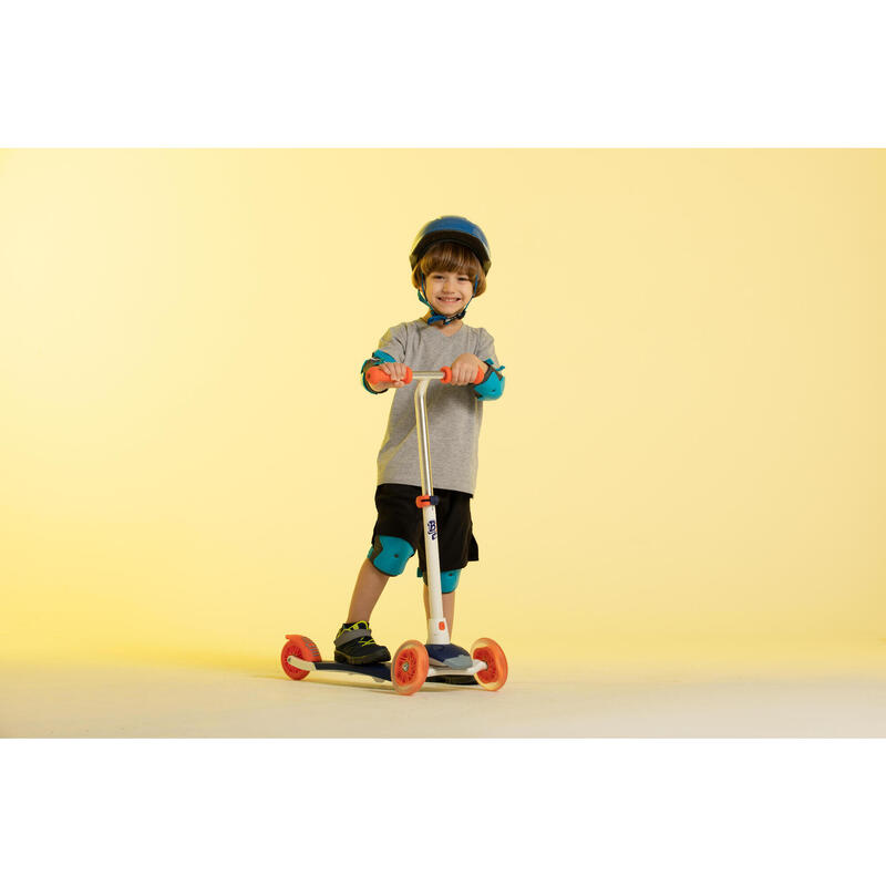 Scooter Tretroller Kinder 3 Rollen B1 500 blau/orange