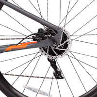 Bicicleta híbrida Riverside900 Gris Naranja 10 velocid freno disco hidráulico