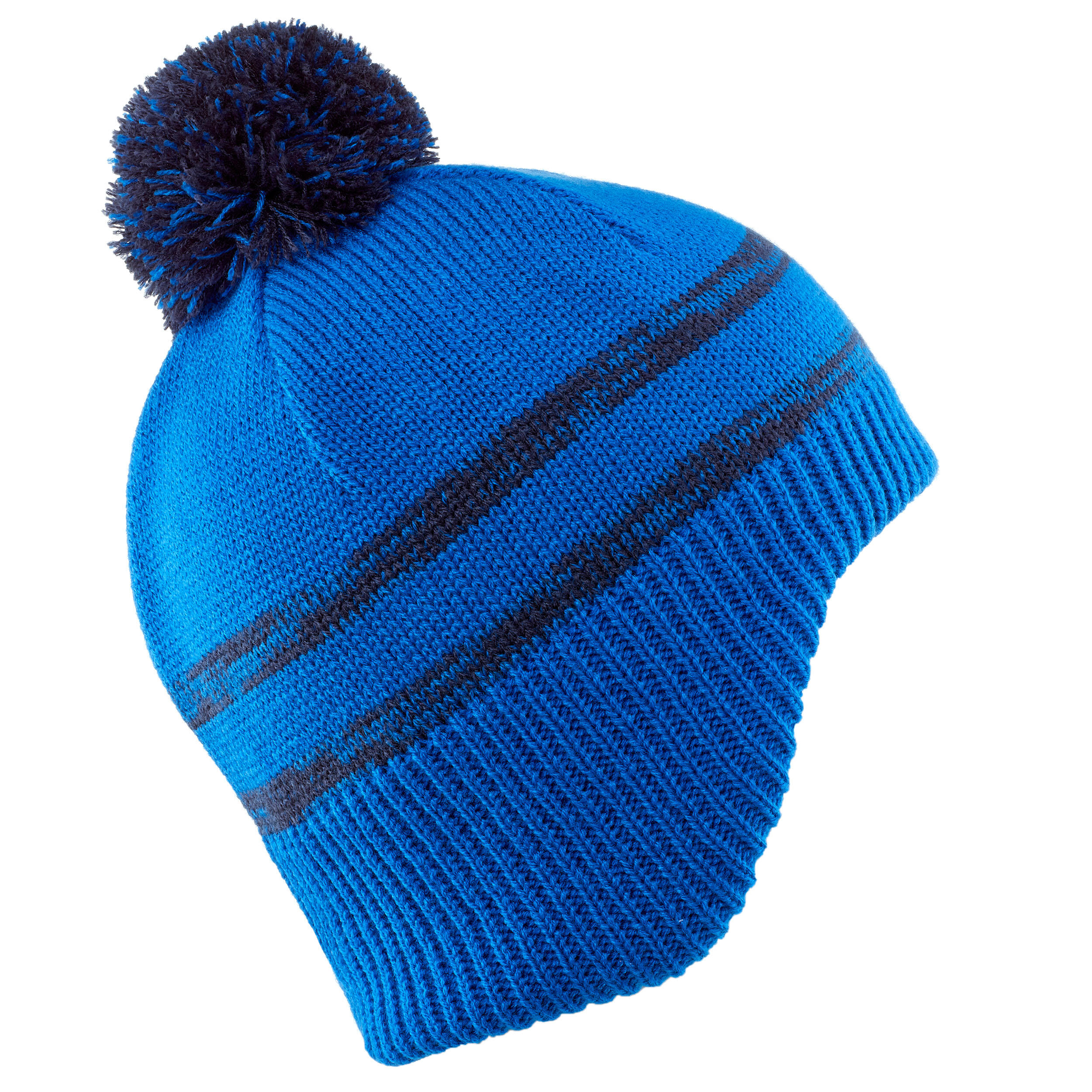KIDS’ SKI HAT FLAP BLUE DecathlonB2B
