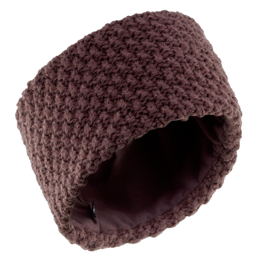 Adult timeless ski headband - ice brown