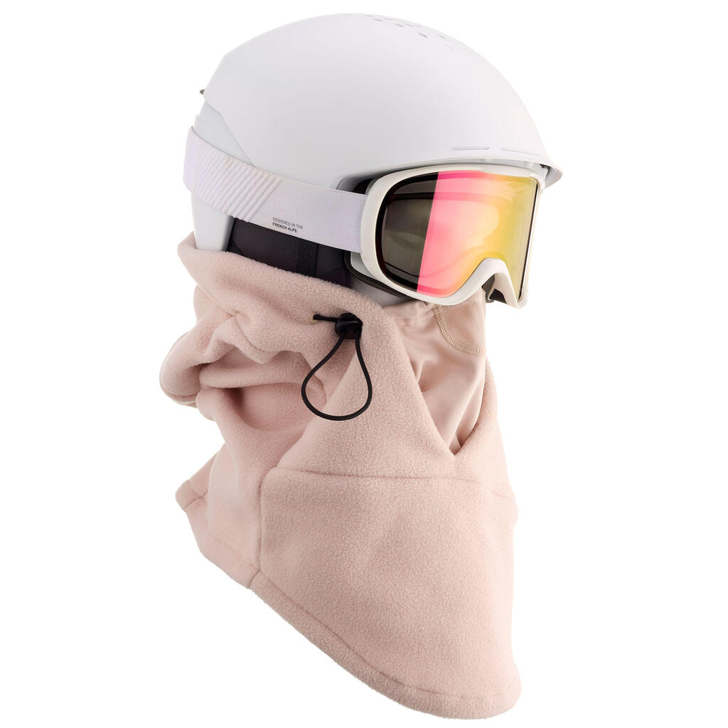 Adult ski helmet hood - pale pink