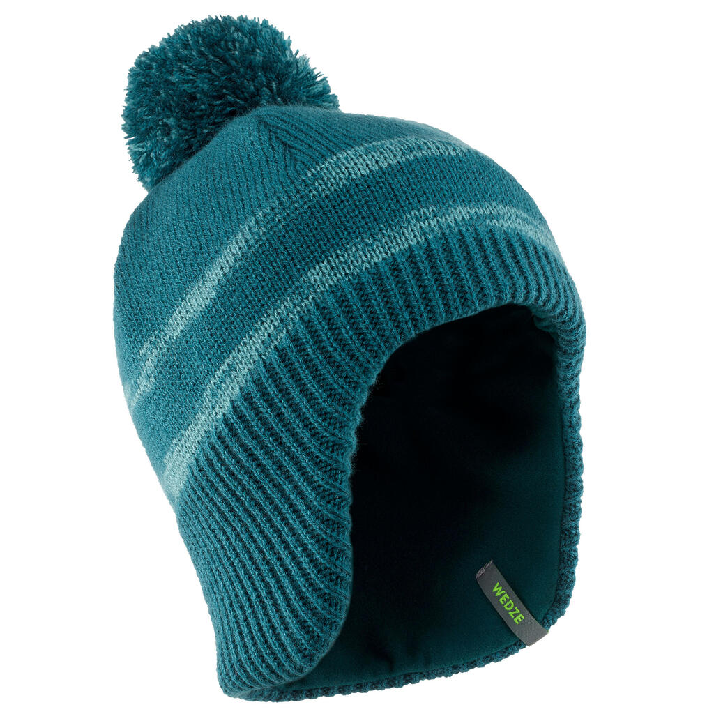 Baby ski hat flap - dark green