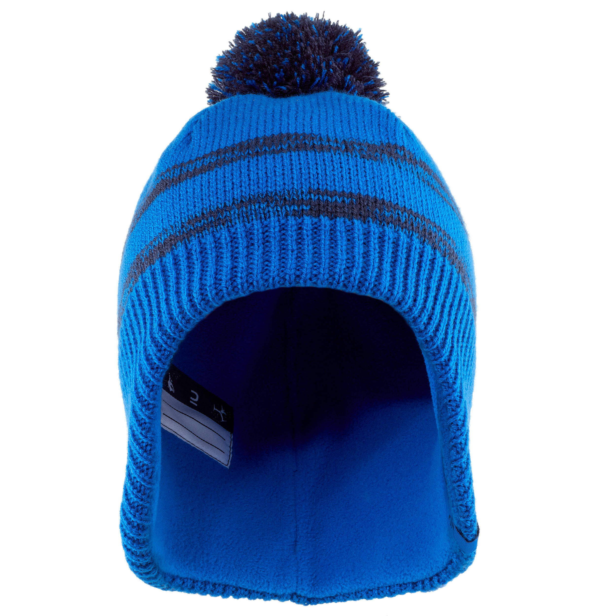 Gorro de nieve niños azul flap 3/7