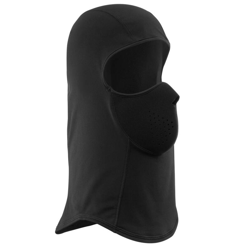 Masque de ski cagoule noir conçu par un trou de balle pour femmes