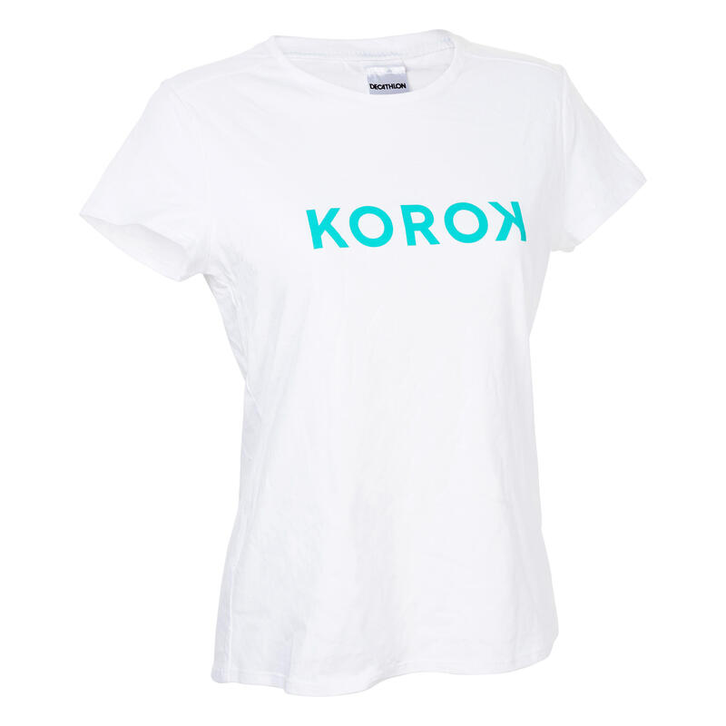 Camiseta de hockey hierba Korok FH110 mujer turquesa