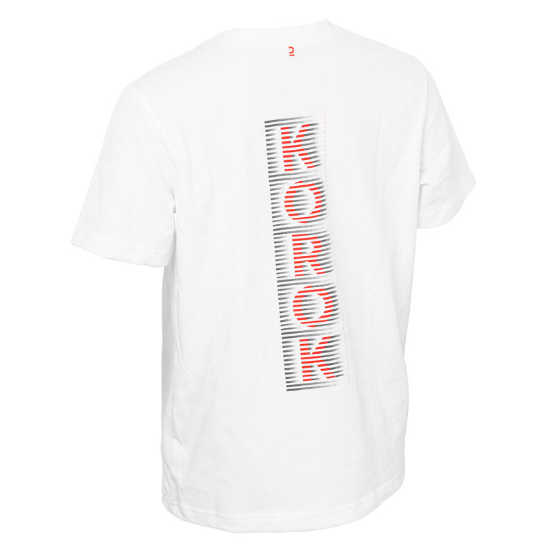 Camiseta de hockey hierba Niños Korok FH110 negra y rojo