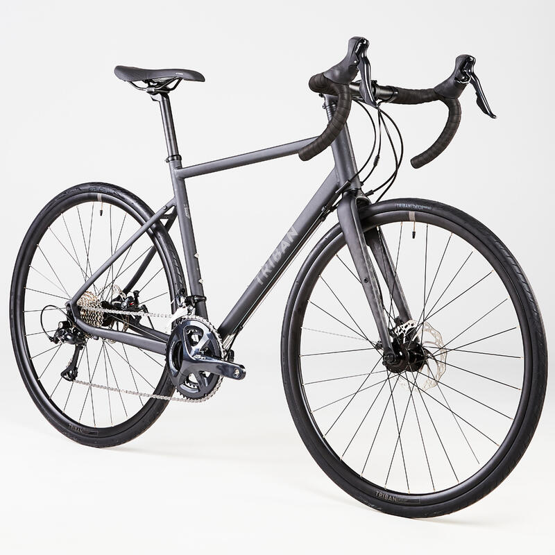 Bicicleta de carretera Triban RC 520 Disco 105 - Azul oscuro - Decathlon