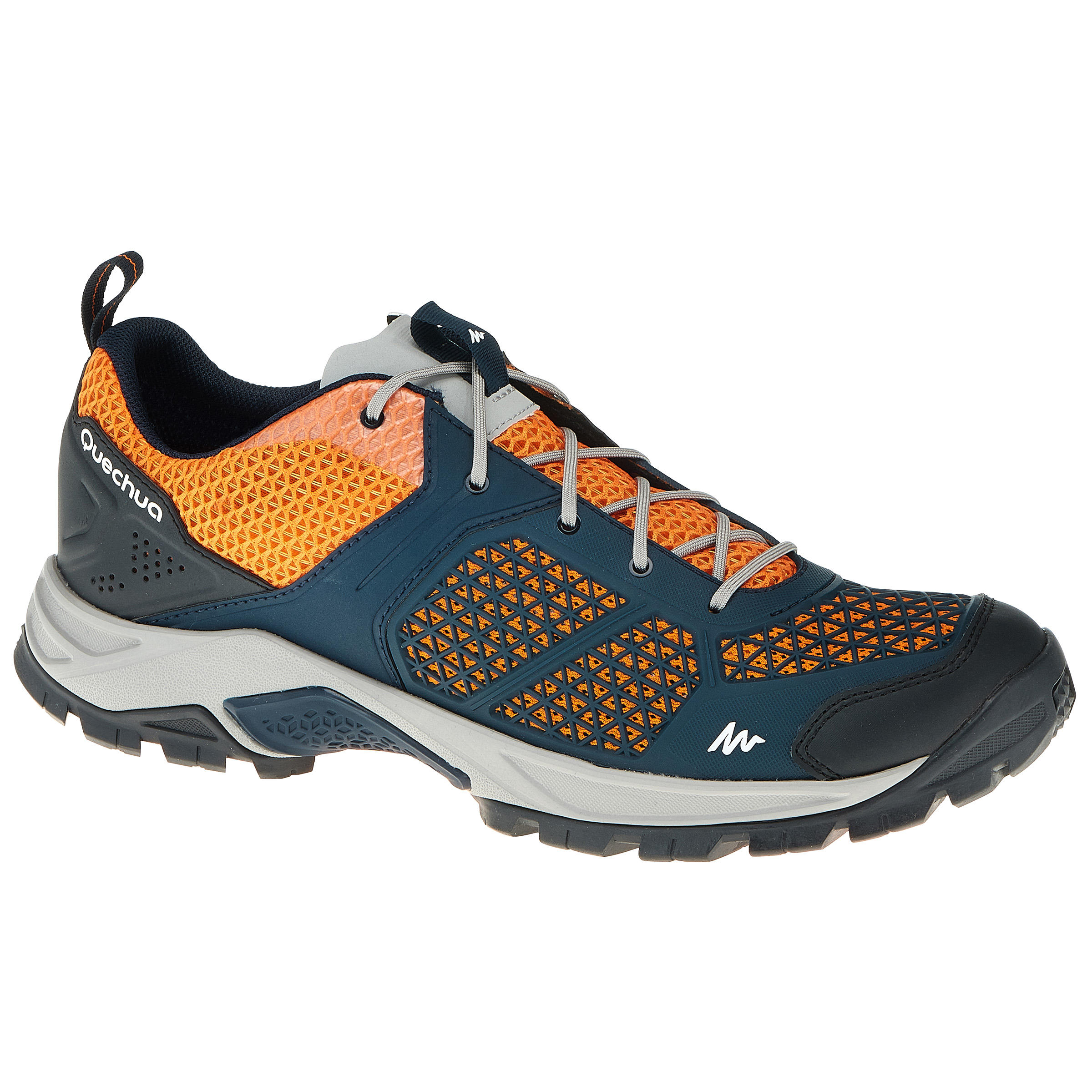 QUECHUA Forclaz 500 Fresh Men's Hiking leather shoes dark blue/orange