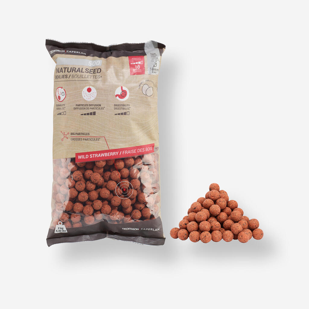 Carp Fishing Boilies NATURALSEED 16 mm 2 kg - Wild Strawberry