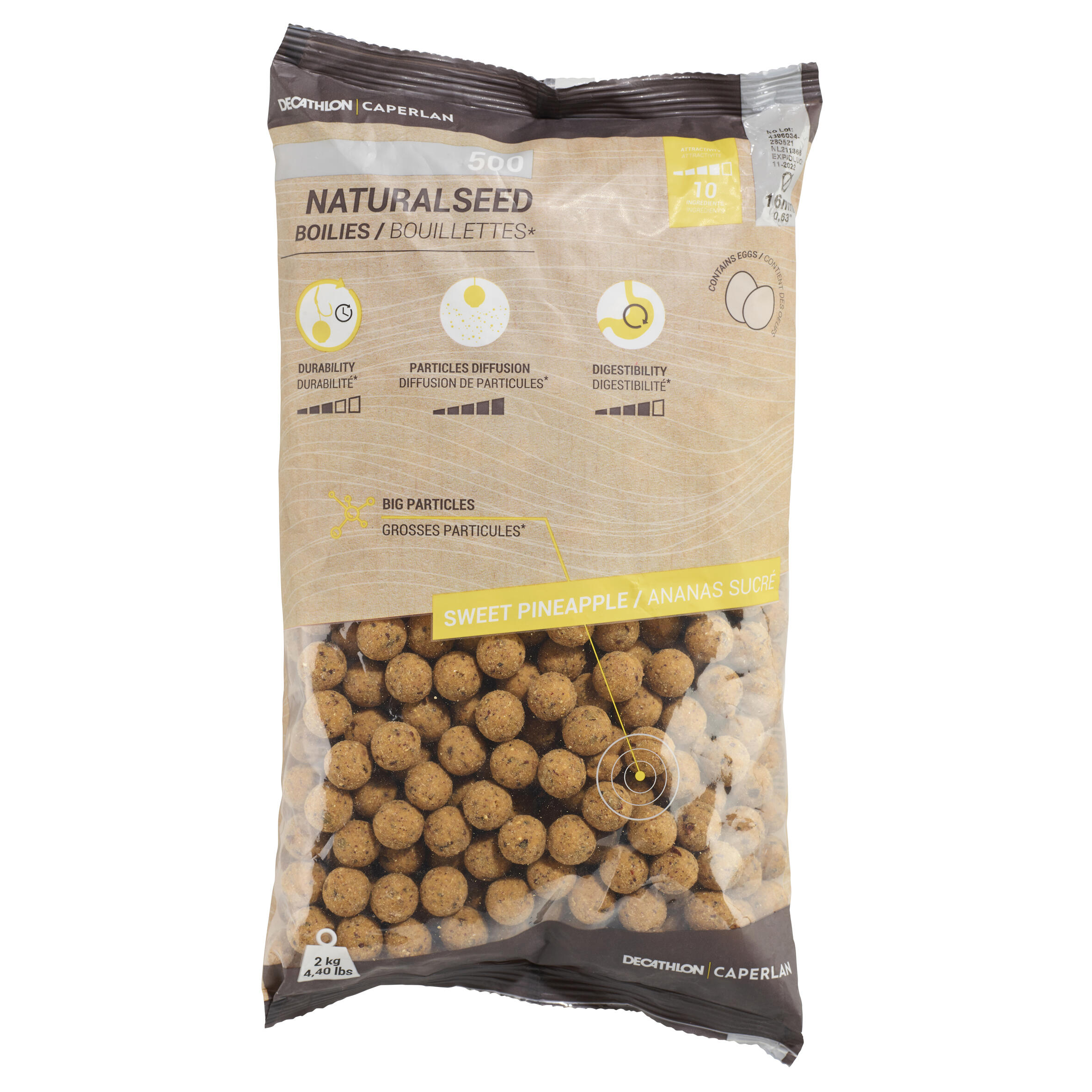 Carp Fishing Boilies NATURALSEED 16mm 2kg - Pineapple 3/3