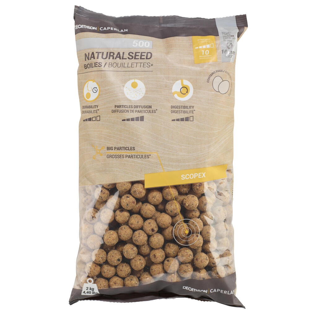 Boilies na lov kapra NaturalSeed 16 mm 2 kg Scopex