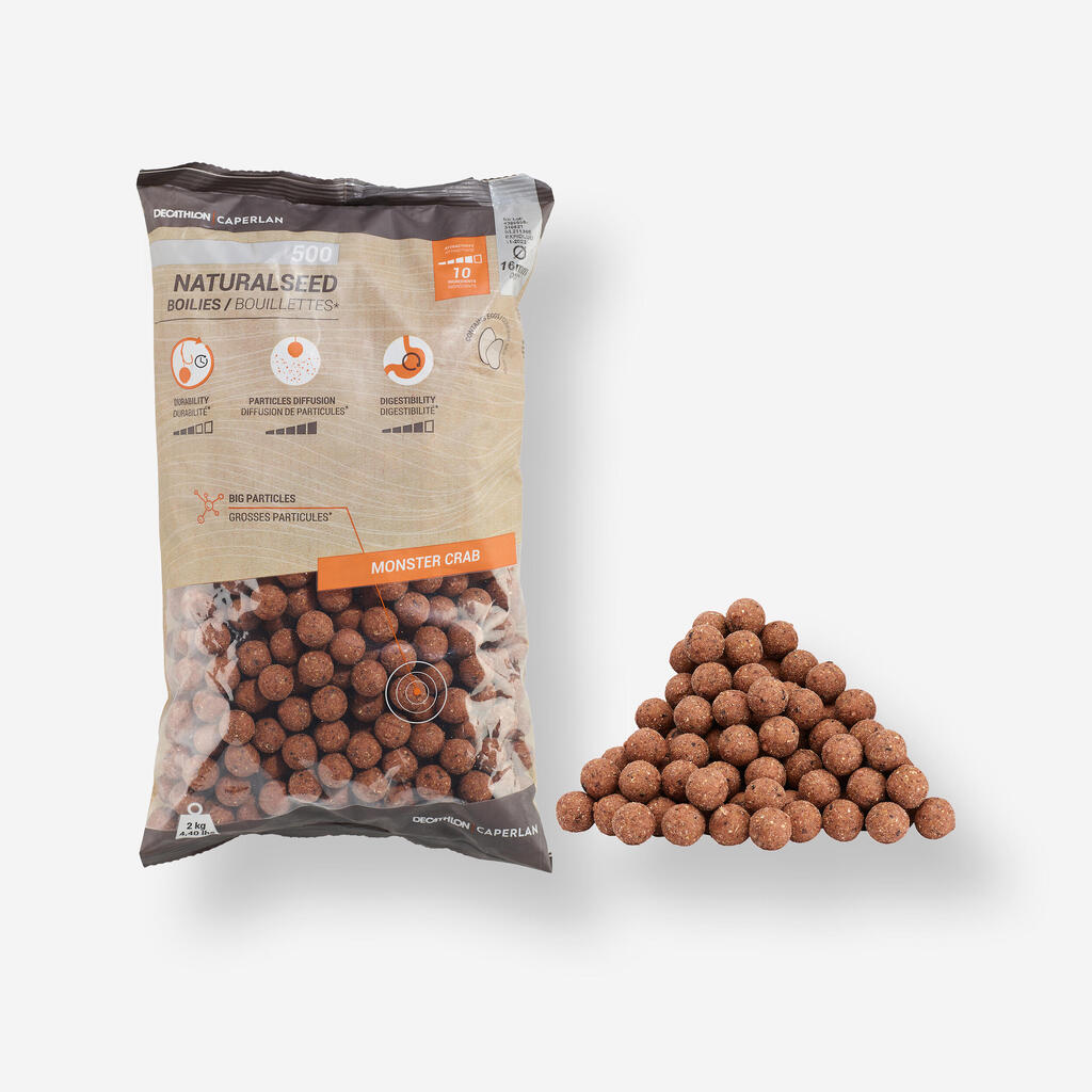 Boiliji za krapolov z okusom velike rakovice NATURALSEED (16 mm, 2 kg)