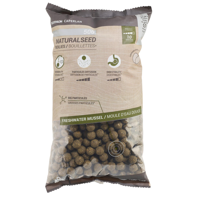 Boiles carp fishing NATURALSEED 16 mm 2 kg cozze