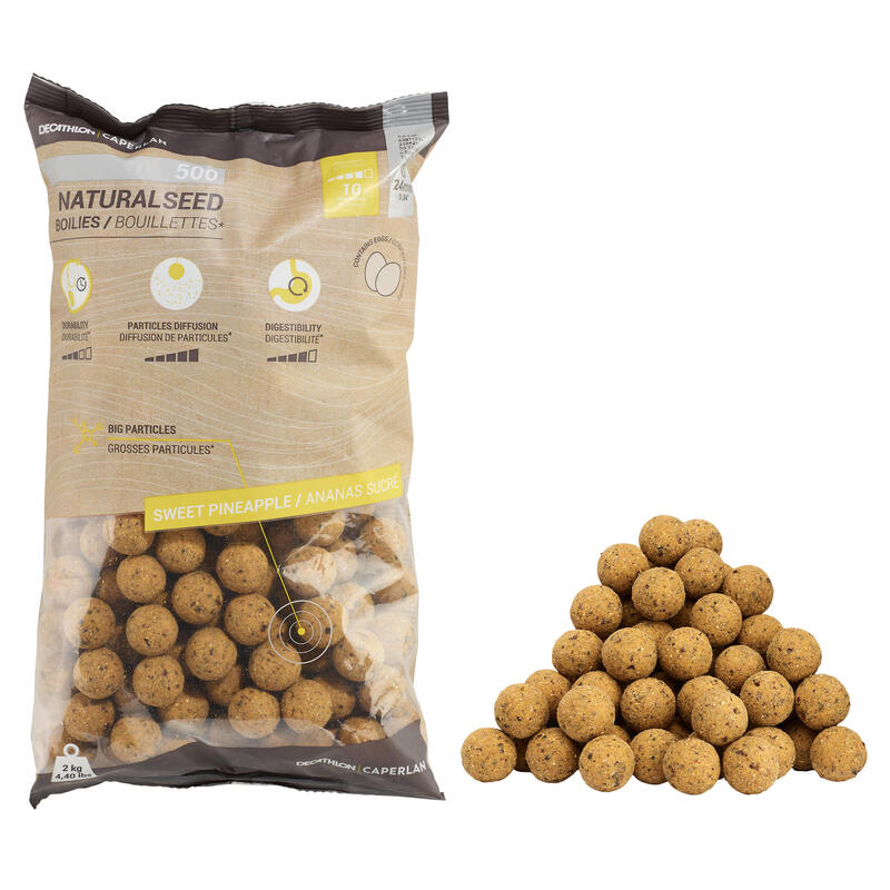 Boilies para Pesca da Carpa NATURALSEED 24 mm 2kg Ananás