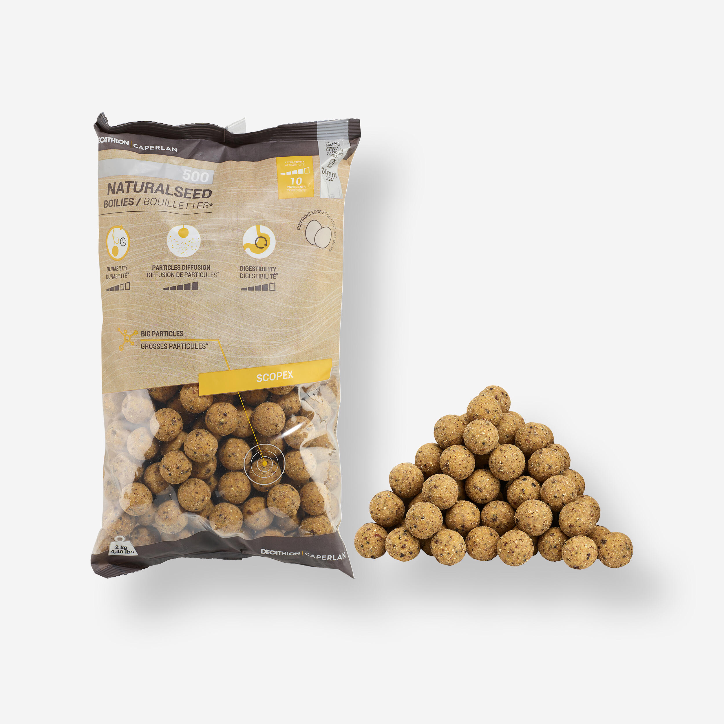 Caperlan - Bouillettes Pêche De La Carpe Naturalseed 24mm 2kg Scopex - Bouillette - Peche - - Taille Unique - Decathlon