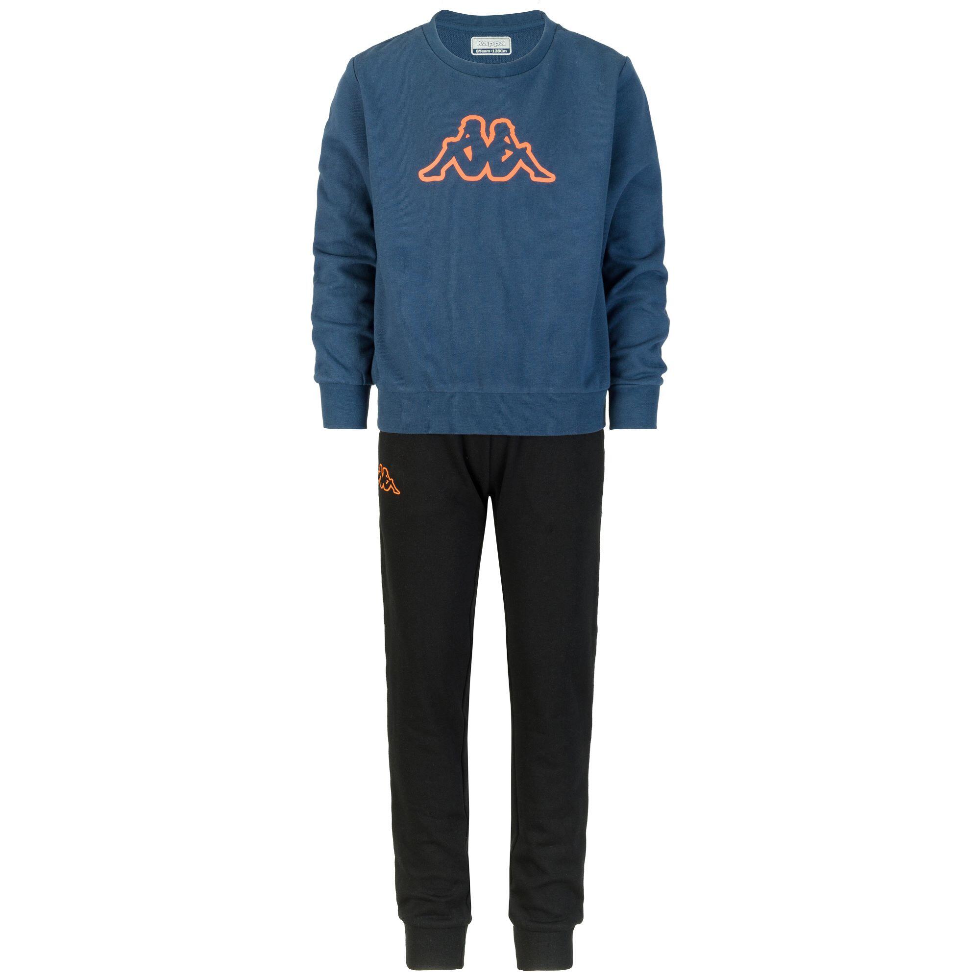 Tuta ginnastica bambino Kappa in felpa blu avio-nero KAPPA | DECATHLON