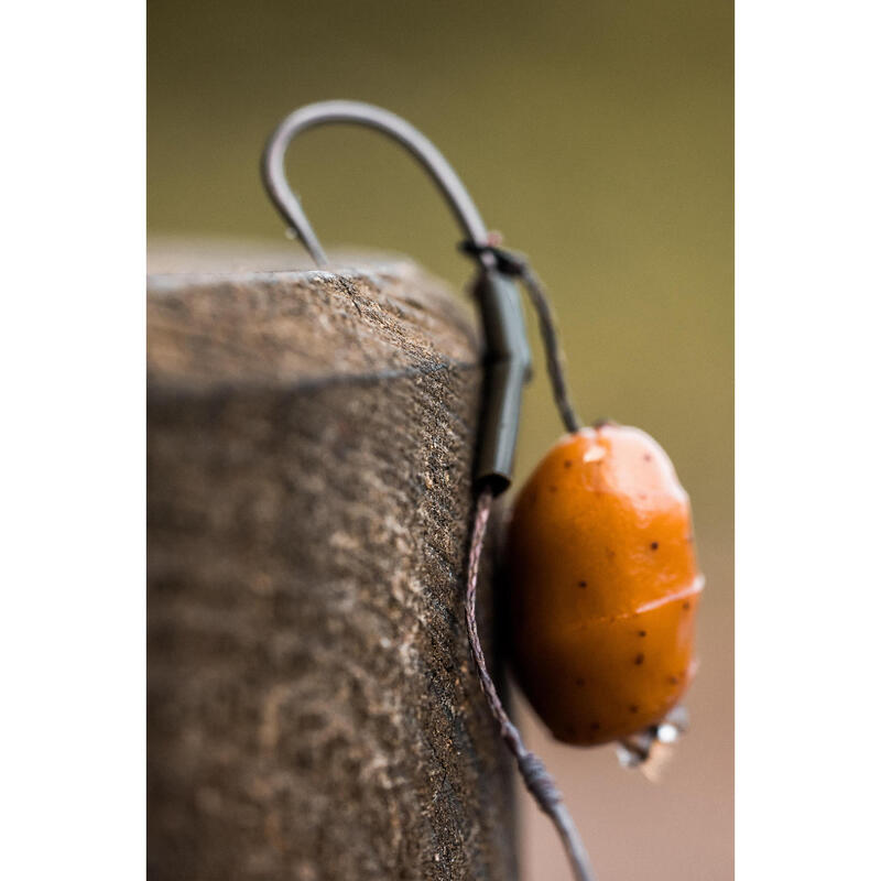 Bajo de Línea Trenzado Rígido Revestido Carpfishing Verde/Gris