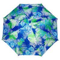 Parasol rayé imprimé tropical