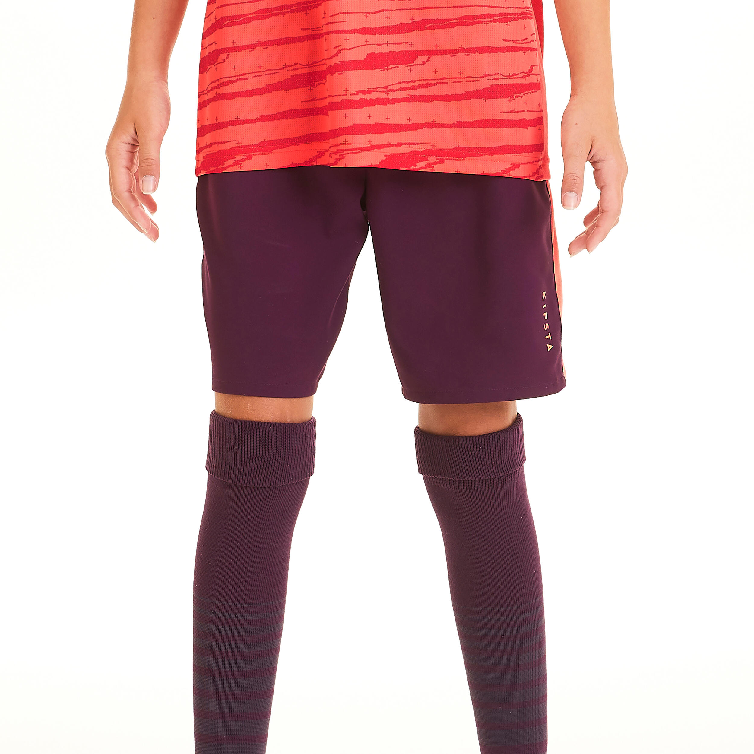 Girls' Football Shorts F500 - Purple 1/6