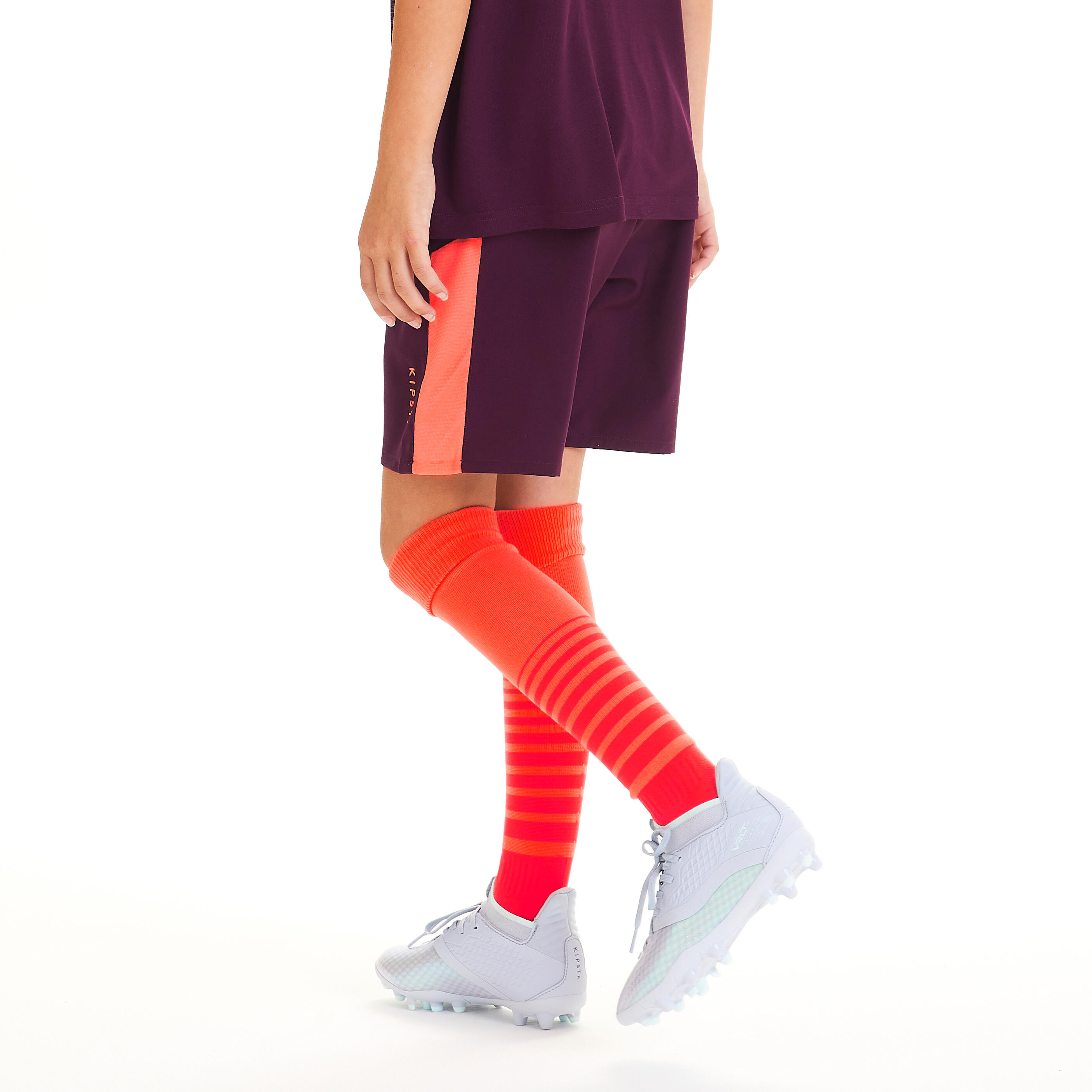Pantalons curts de futbol nena F500 violeta 3/6