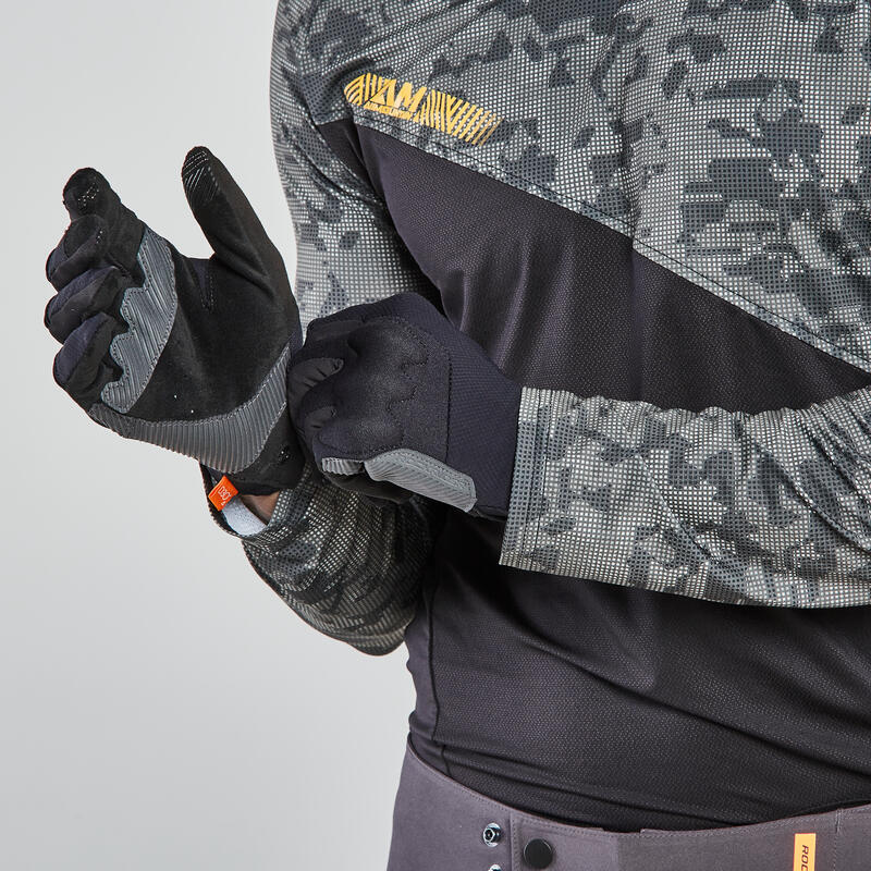 All Mountain Mountain Bike Gloves Black ROCKRIDER Decathlon