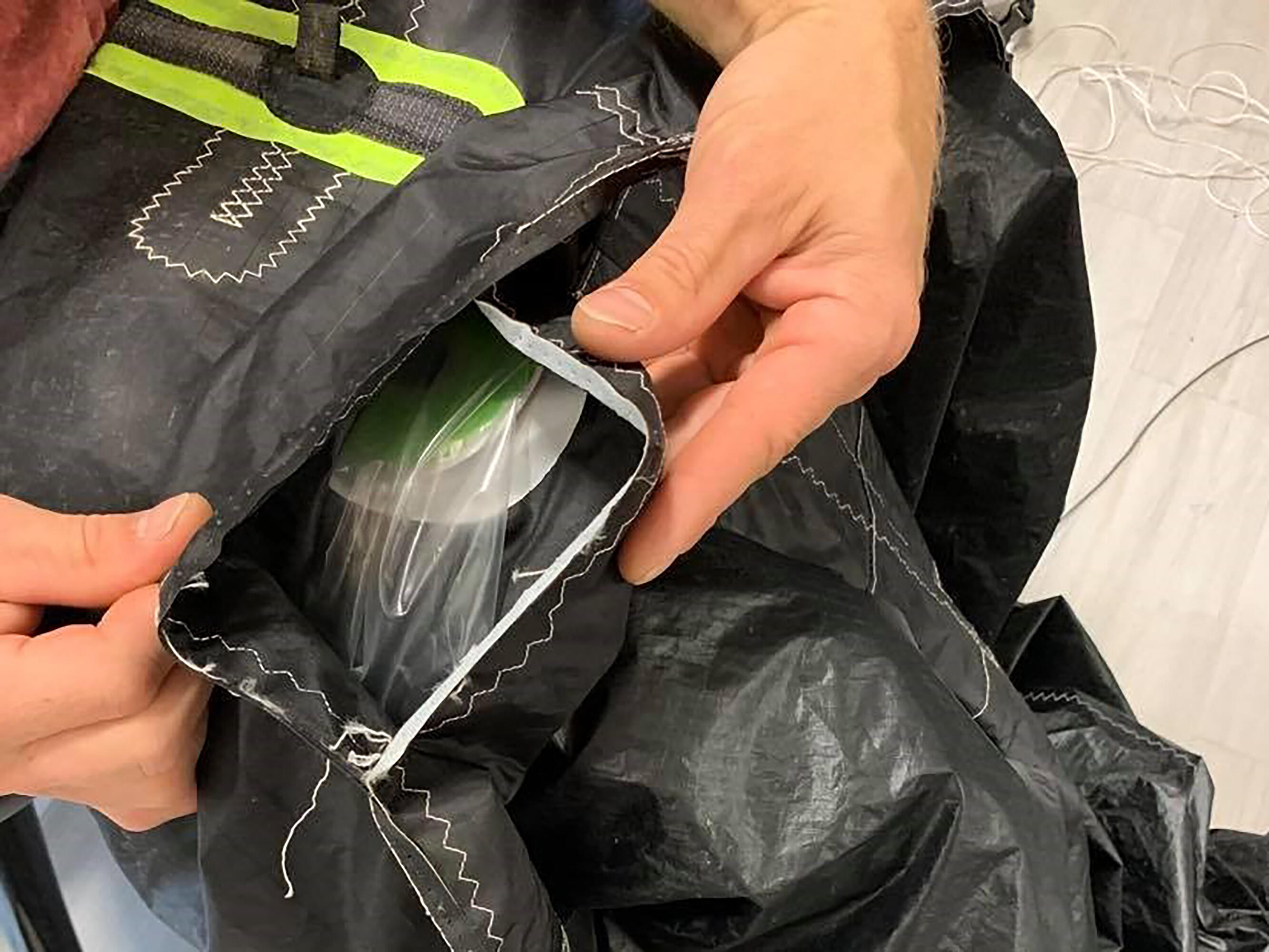 WORKSHOP Reparatur Riss bis 1 m an Anströmkante Fronttube Kitesurfen / Wingsurfen 