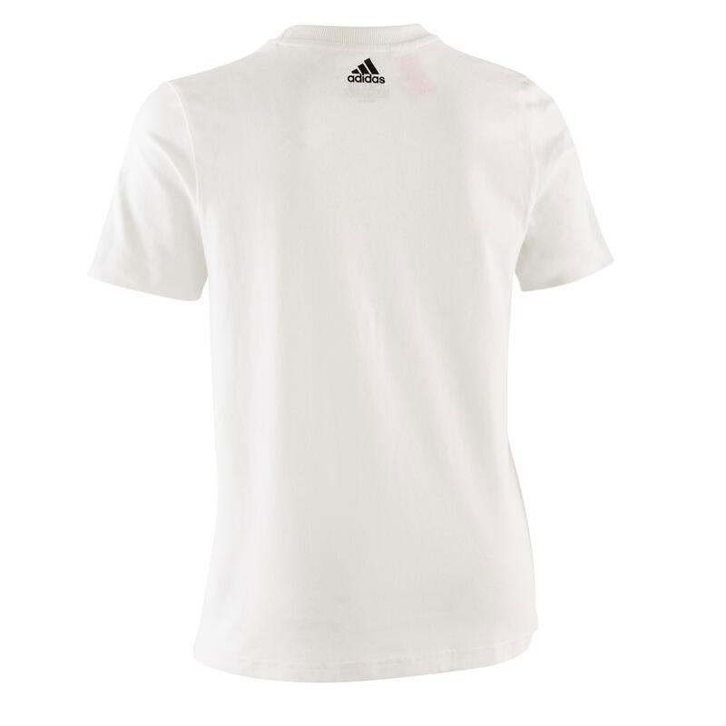 Camiseta Adidas Niños Blanco Negro Logo