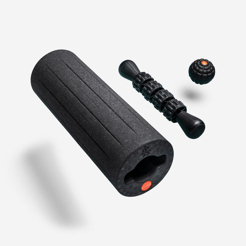 3-IN-1 BASIC MASSAGE KIT (FOAM ROLLER, BALL, STICK)