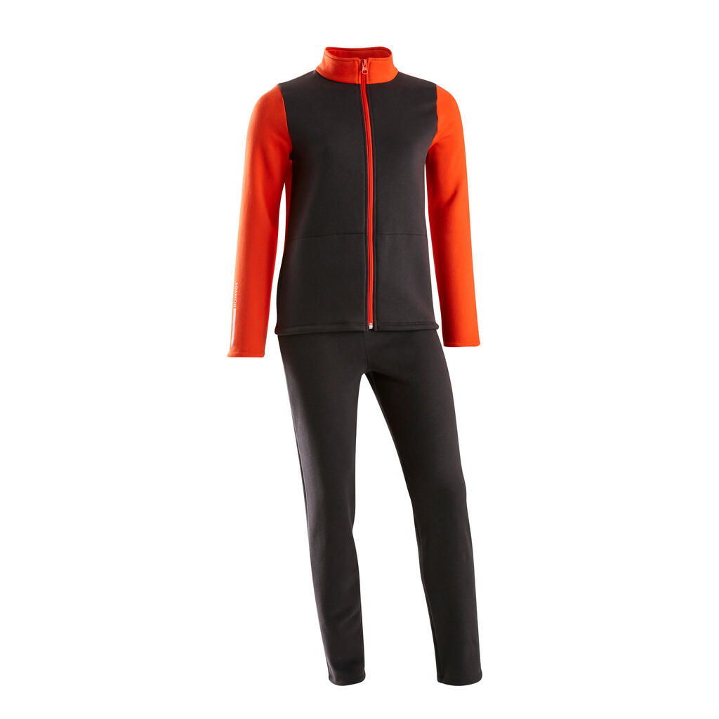 Kids' Warm Zip Tracksuit Warmy - Red/Black